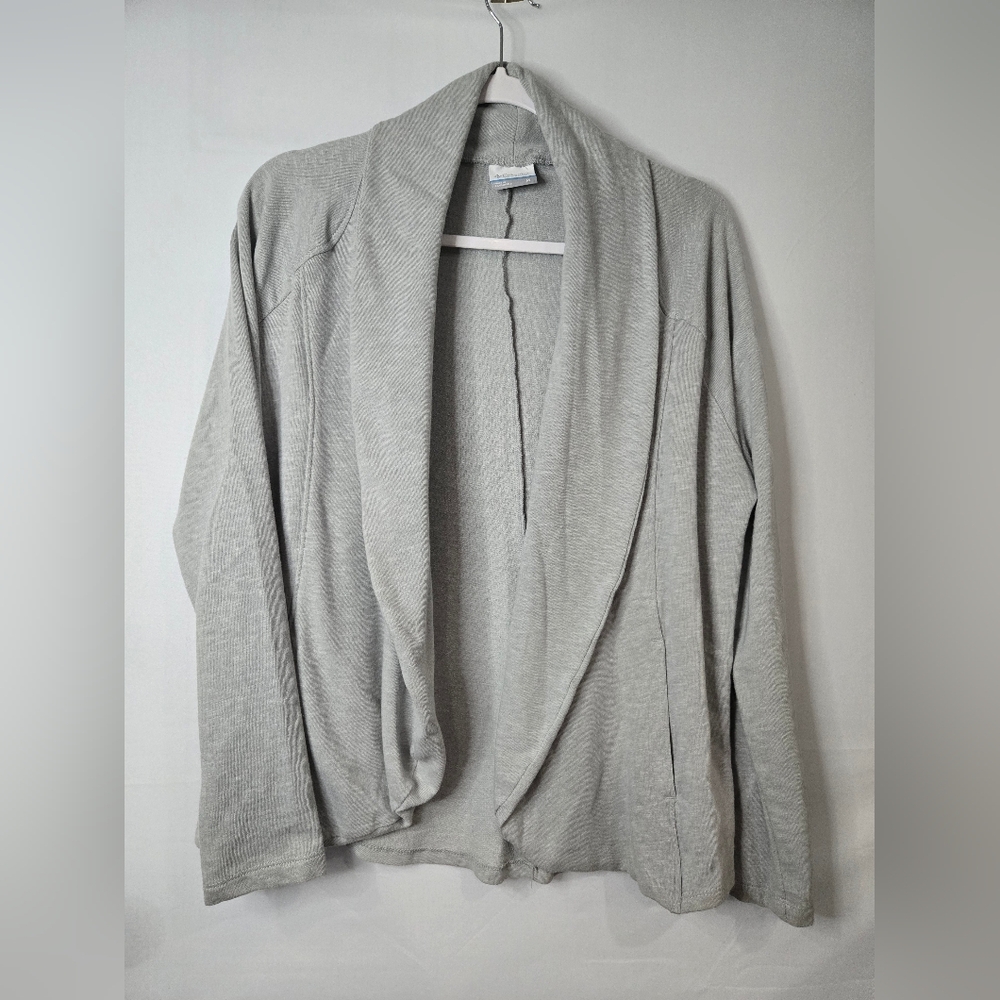 Columbia Gray Open Front Cardigan Size Medium
